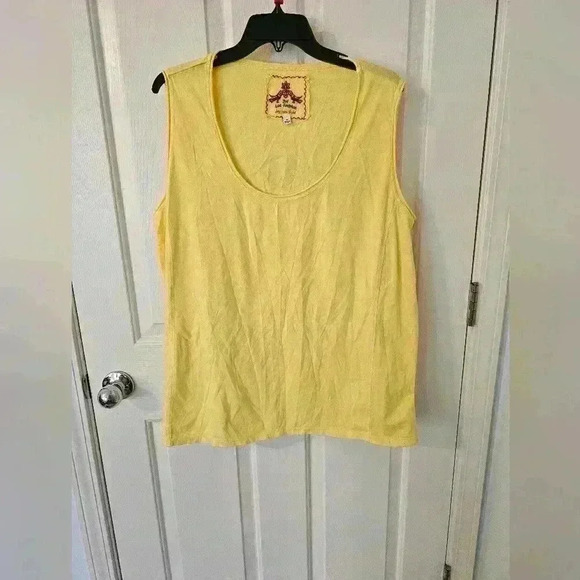 Johnny Was Yellow Plus Size Tank Size 2x - Picture 1 of 4